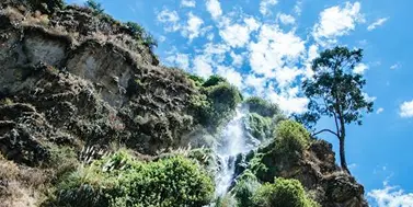 Paisajes verdes en el valle de Obrajillo